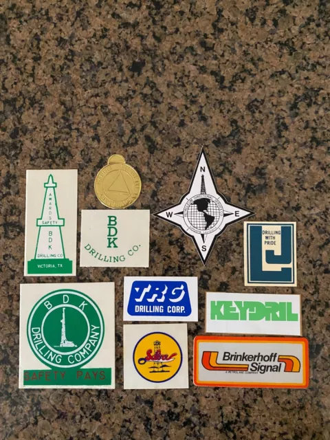 Vintage Oilfield Sticker Collection Lot Of 10 Oilfield Drilling Etc 70S-80S