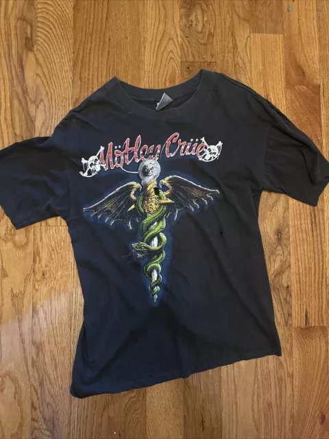 Vintage Motley Crue Dr Feel good Tour T-Shirt - L - Brockum - Distressed Heavy