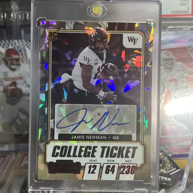 2021 Panini Contenders Draft Picks Ticket Jamie Newman Rookie Card RC Auto /23