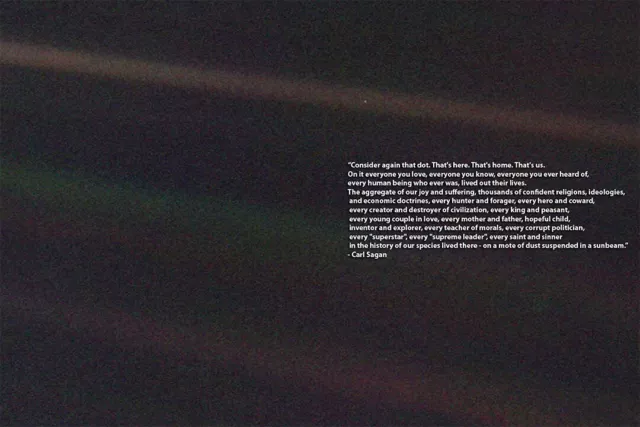 Pale Blue Dot Quote Space Carl Sagan Canvas Classic Universe Wall - POSTER 20x30