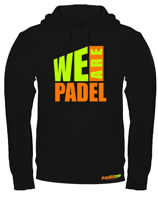 Felpa con cappuccio Padel We Are Padel 02 Nera Personalizzabile con Nome