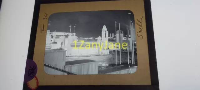 B36 Glass Magic Lantern Slide CHICAGO'S WORLD FAIR 1933-34 FIRESTONE