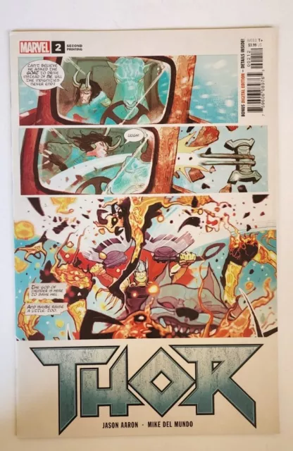 Thor #2 Aaron Del Mundo Skurge Loki Hela 2nd Print Variant F Avengers 2018 VF