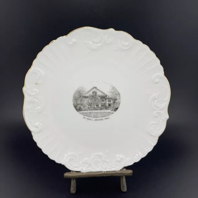 ANTIQUE SOUVENIR PLATE Oak Knoll, Danvers Mass made for Frank Cousins - Austria