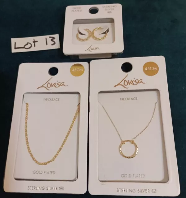 LOVISA GOLD PLATED Sterling Silver Moon&Star Necklace & Ring, Lightning  Necklace £34.99 - PicClick UK