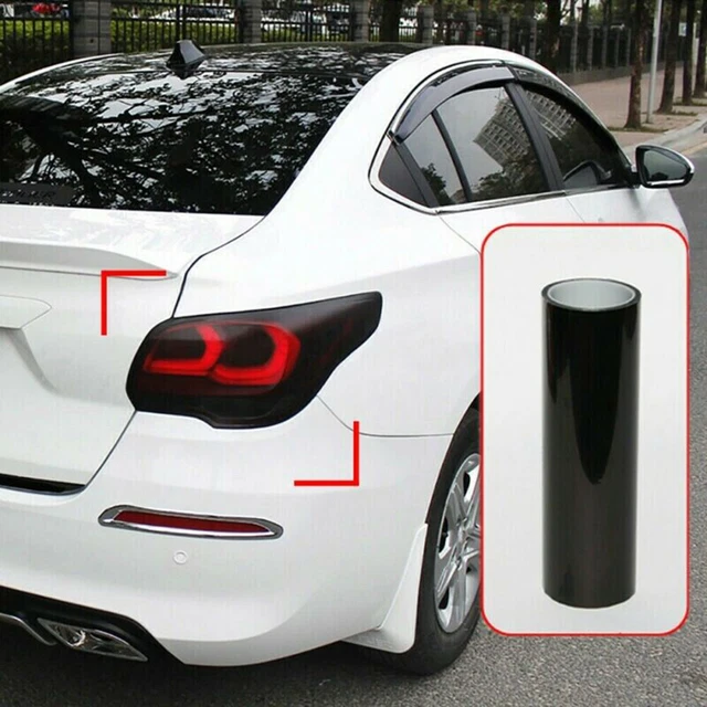 12*72 in Black Dark Gloss Smoke Headlight Fog Taillight Light Film Vinyl AUXITO