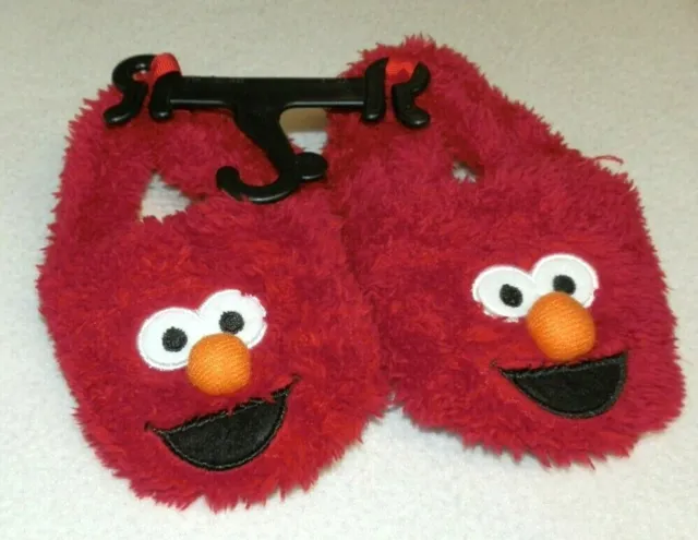New Baby Boys Girls size 2 Elmo Slippers Sesame Street Non-Skid Dots