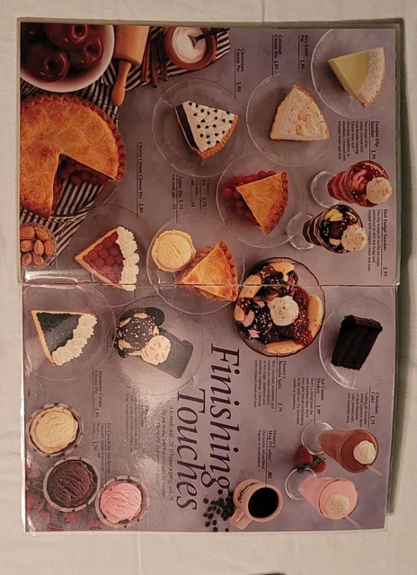 Denny's 40th Anniversary Menu ©️1993; Laminated; Used; ~13¼"×18⅛" Fully Opened; 13