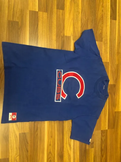 Cubs T-Shirt Blau MLB Baseball Herren gebraucht Blau Vintage M