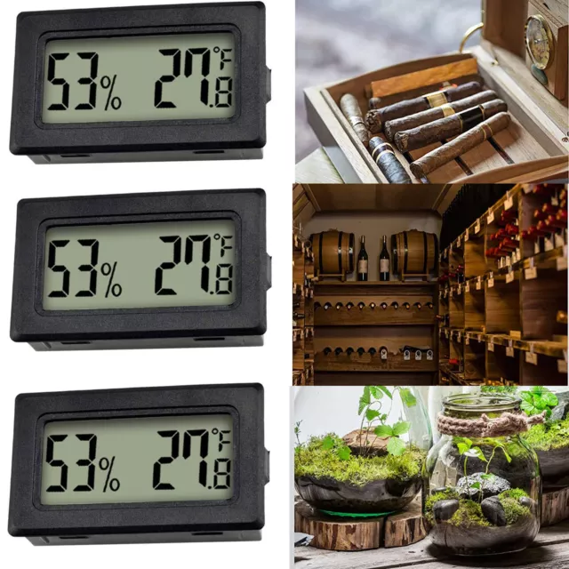 2 in 1 Thermometer & Hygrometer Temperatur Luftfeuchtigkeit digital Anzeige 3X