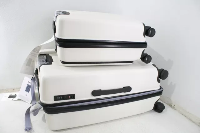 Coolife Luggage Suitcase 2 Piece Set Carry On ABS PC Spinner Trolley With Pocket