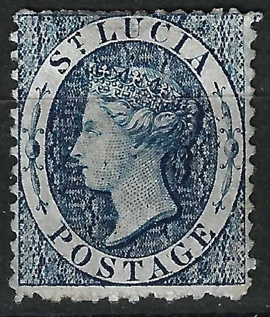 ST. LUCIA SG7 1863 4d Indigo, Mint, MLH