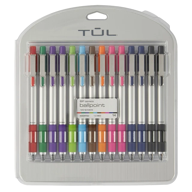 TUL BP3 Retractable Ballpoint Pens, Medium Point, Pack Of 14 Pens