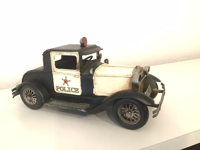 Modellauto POLICE CAR Oldtimer USA Blechauto 30er40er Jahre