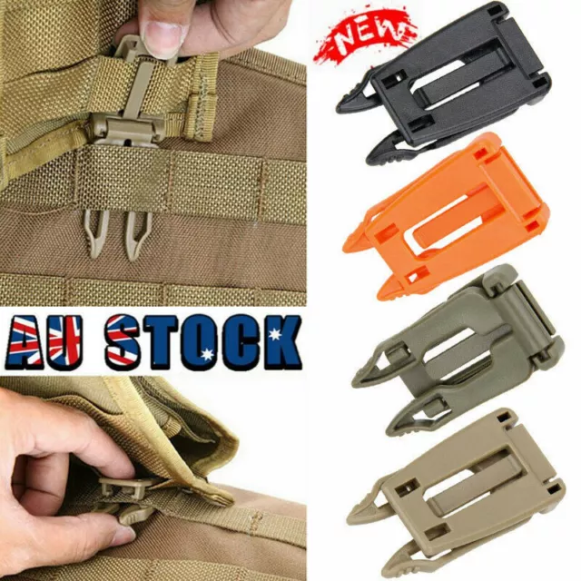 5Pcs Molle Strap EDC Outdoor Backpack Bag Webbing Connecting Buckle Clip Pro HOT