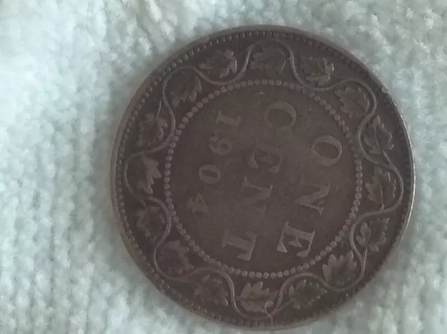 1904 Canadian Large Cent Canada nice condition 2