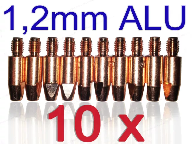 Stromdüse Alu 1,2mm E-Cu MB 25 MB 26 SB 25 SB 26 Kontaktrohr M6 Aluminium MIG