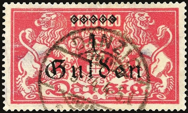 16096) Danzig 189II zeitgerecht gestempelt Pracht sign. Infla Berlin Mi. 120,-