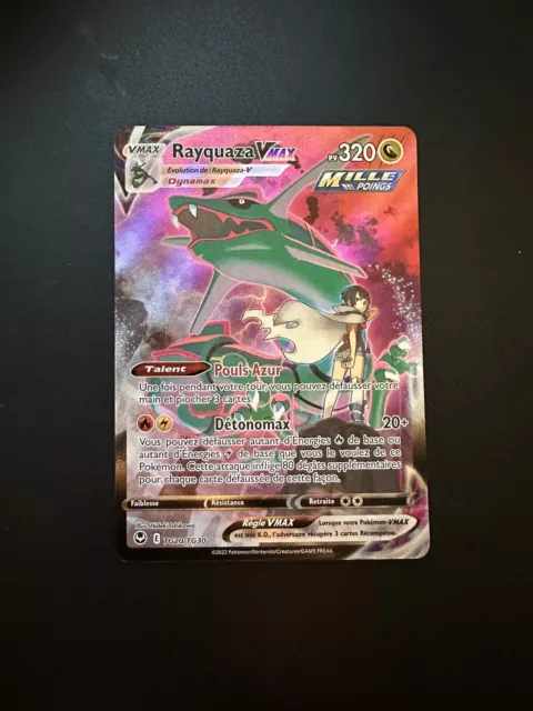 Rayquaza VMAX TG20/TG30 Rapid Strike Shiny Alternative Full Art - Myboost X  Epée et Bouclier 12 Tempête Argentée - Box of 10 Pokemon French Cards