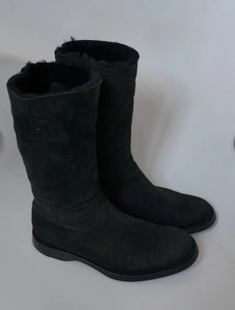 COSTUME NATIONAL bottes en PEAU de MOUTON SHEARLING BOOTS SIZE 37,5