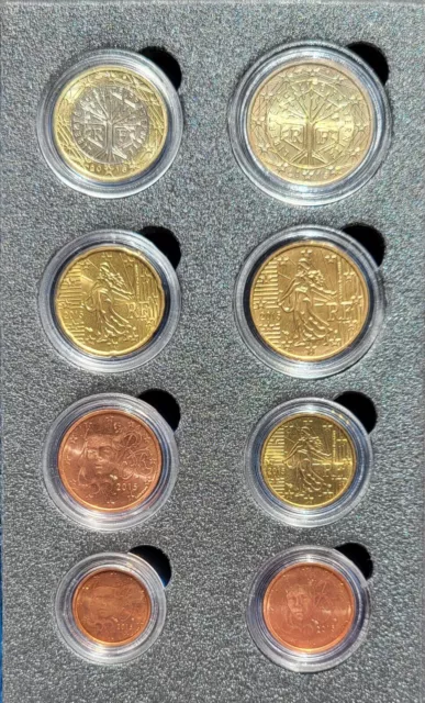 Série complète France 2015 - pièces 1 cent à 2 euros BU (issues du coffret)