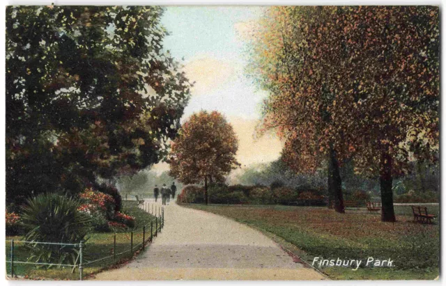 Finsbury Park London - Pre WWI Colour Picture Postcard R25