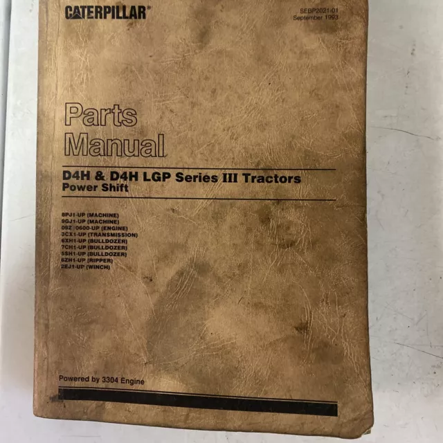 Caterpillar D4h & D4H LGP SERIES lll Tractors Power Shift Parts Manual