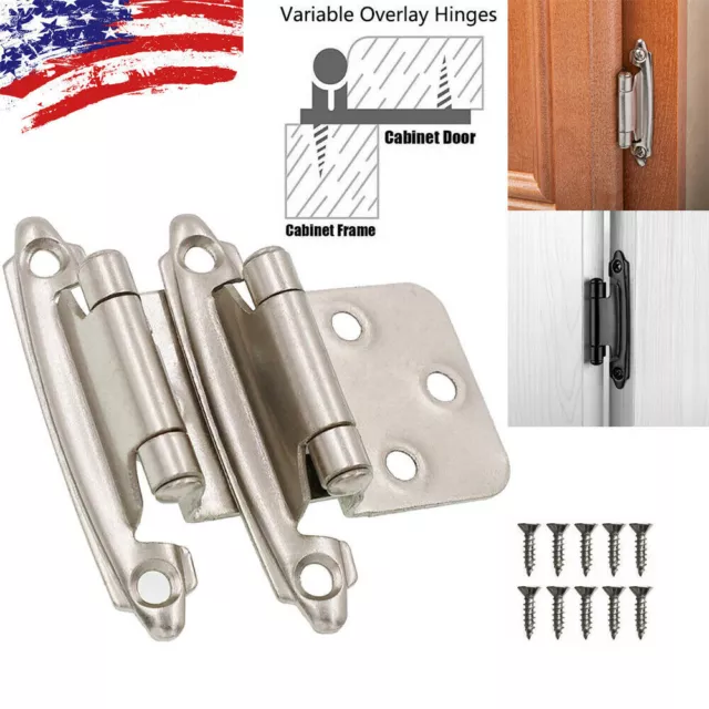 Lot Kitchen Cabinet Hinges Overlay Self Closing Face Mount Cupboard Door Hinge