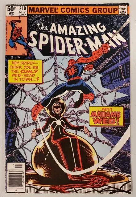 Amazing Spiderman #210 (Marvel 1980) *1St App Of Madame Web* Vf