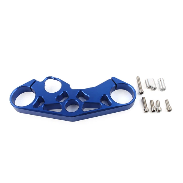 Fit SUZUKI GSXR 600 GSXR750 GSXR1000 morsetto superiore anteriore triplo albero blu