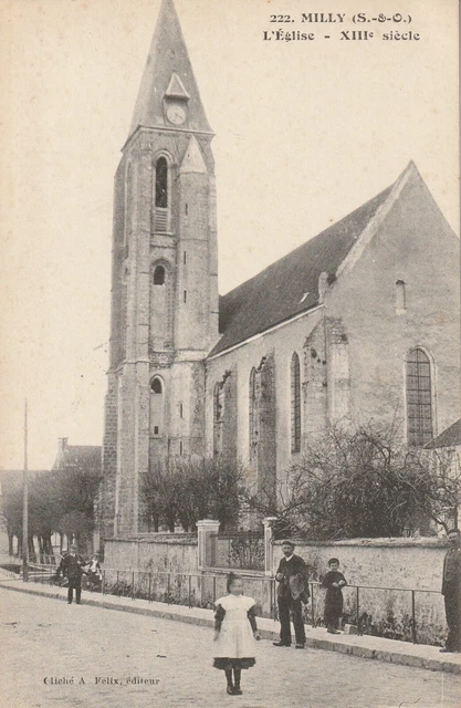 CPA 91 MILLY ( S et O ) L'Eglise XIIIè Siècle