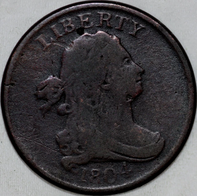 1804-P Half Cent Crosslet w/ Stems, Over 200 Years Old As Shown [SN02]