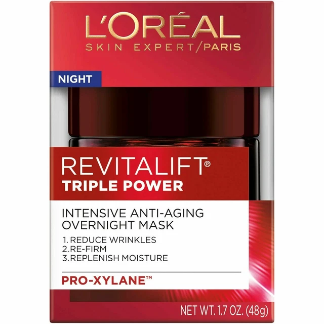 L'OREAL PARIS REVITALIFT Triple Power AntiAging Overnight Mask 1.7oz