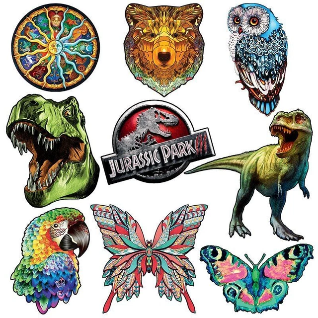 Dinosaur Jurassk Park DIY Games Interactive Birthday Gifts Wooden Jigsaw Puzzle