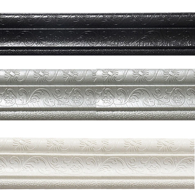 3D PEEL AND Stick Crown Molding Self Adhesive Foam Baseboard Molding