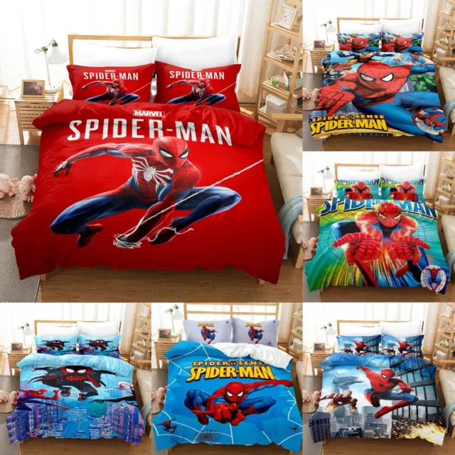 The Spider-Man Duvet Cover Set Hulk Quilt Cover Bedding Set With Pillow Cases