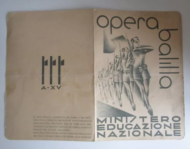 Pagella N° 1417024-Opera Balilla-Anno Scolastico 1936/1937-Xv Era Fascista