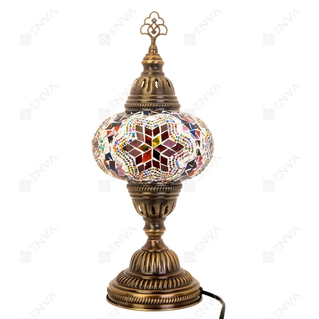 Lampada da comodino da tavolo in mosaico turco marocchino fatta a mano tiffany 2