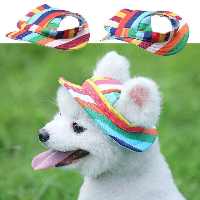 Hund Haustier Hut Ohr Löcher Baseballkappe für Hunde Hundewelpen Draußen Zubeh ,