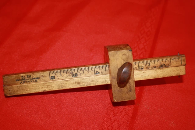 Vtg Stanley No 72 Marking Mortising Gauge Scribe Wood Tool Depth Usa New Britain