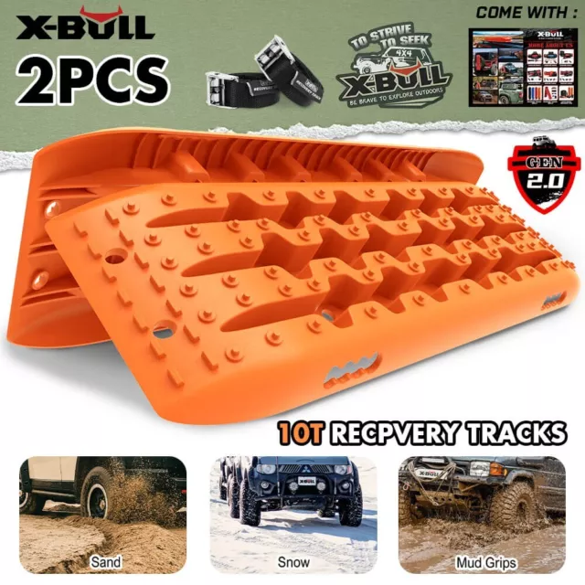 X-BULL 4WD Recovery Tracks Boards 10T Sand Truck Snow Mud Offroad Gen2.0 1 Pair