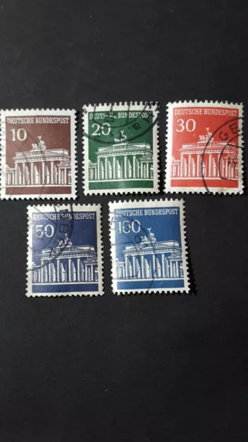 Bund Michel Nr 506-510 Rollenmarken mit Nummer gestempelt kompletter Satz