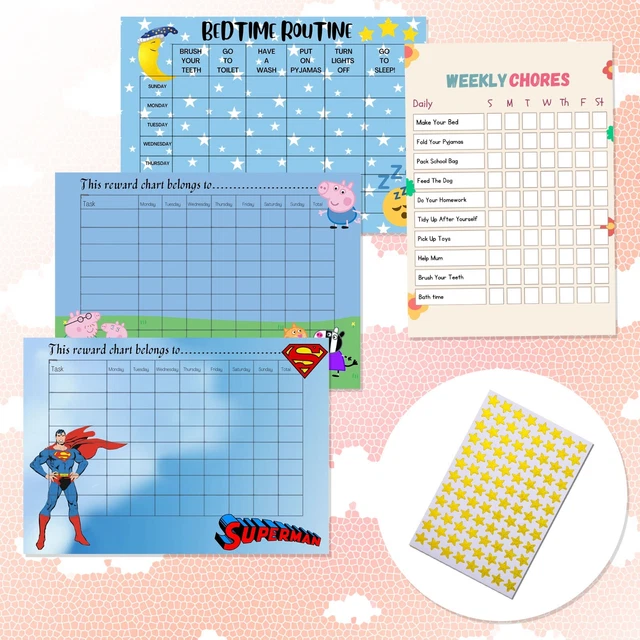 POTTY / TOILET Training Reward Chart - A4 Reusable Kids Childrens ...