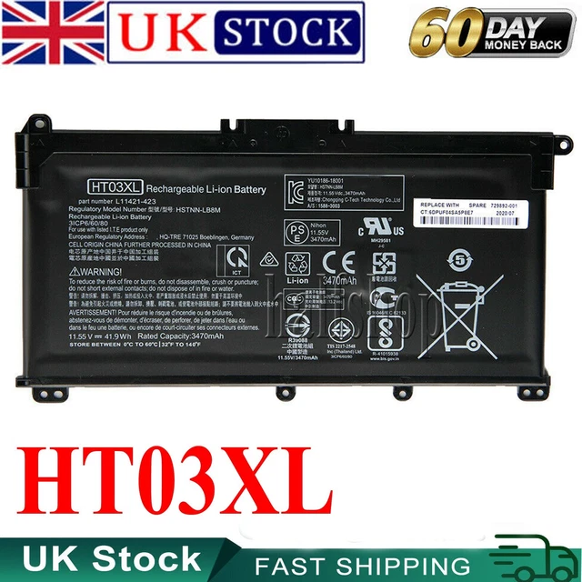HT03XL Batería De Repuesto Para HP 240 245 250 255 G7 340 348 G5 Series