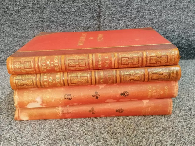 With The Flag To Pretoria & After Pretoria The Guerilla War H W Wilson 4 Volumes