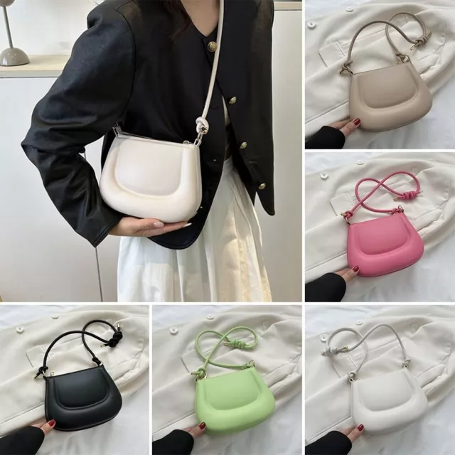 Simple Solid Color Shoulder Bag Messenger Bag Underarm Bag Crossbody Bags
