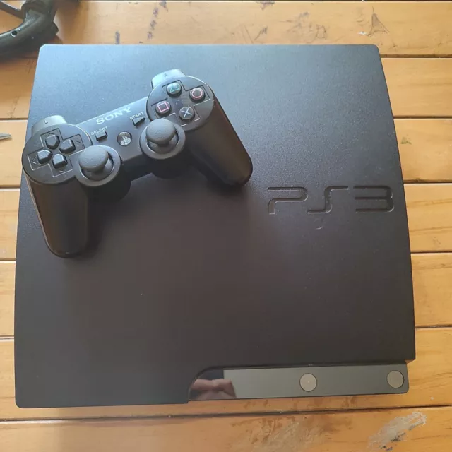 Console Sony PS3 160GB PlayStation 3 Slim Nera + Cavi E Joystick Originale