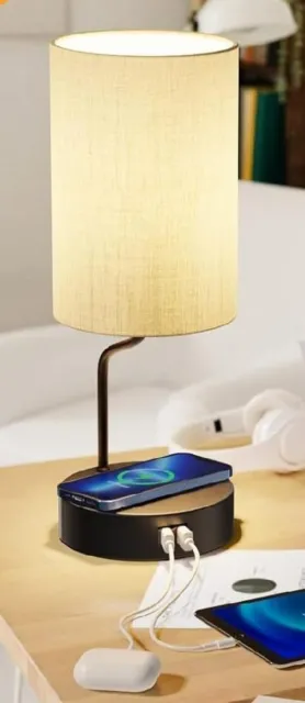 Dreamholder Lampe de table avec commande tactile, lampe de chevet à 3  niveaux à intensité variable avec port de charge USB C USB A, salon, bureau  et ampoule incluse : : Luminaires