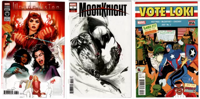 Scarlet Witch #3 Nakayama 2023, Moon Knight #1 Dell'Otto, Vote Loki #2 Set LOT