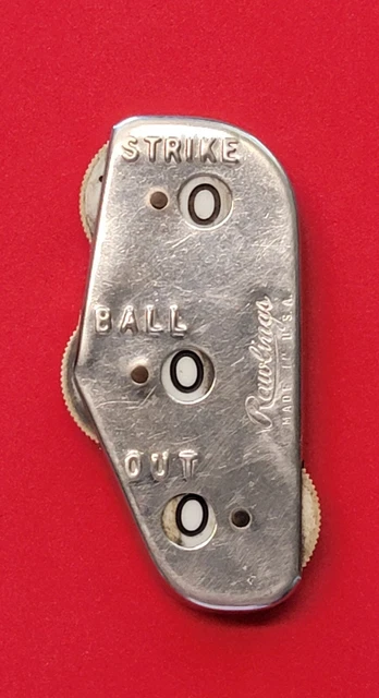 Compteur à Balles De Baseball Rawlings – Indicateur Strike – Acier Inoxydable Vintage